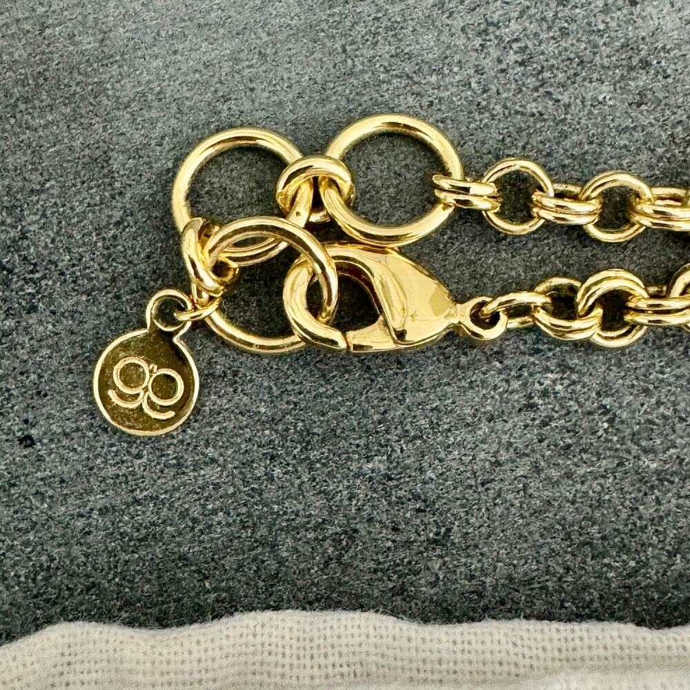 Gorjana Lou Tag Gold ID Necklace rare - Picture 7 of 8
